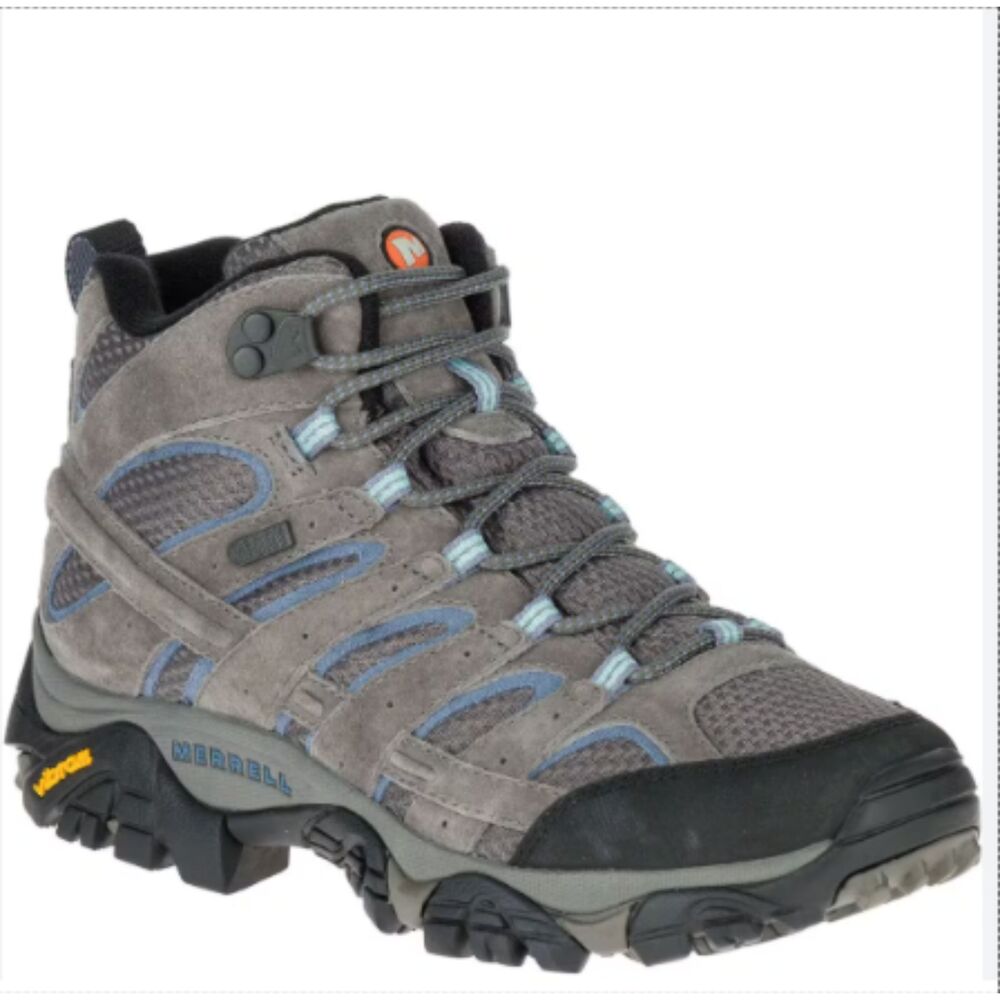 Merrell Moab 2 Mid Waterproof Granite Gray Hiking Boots Womens 10